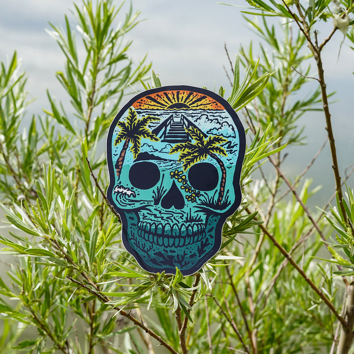 Beach Skull Sticker