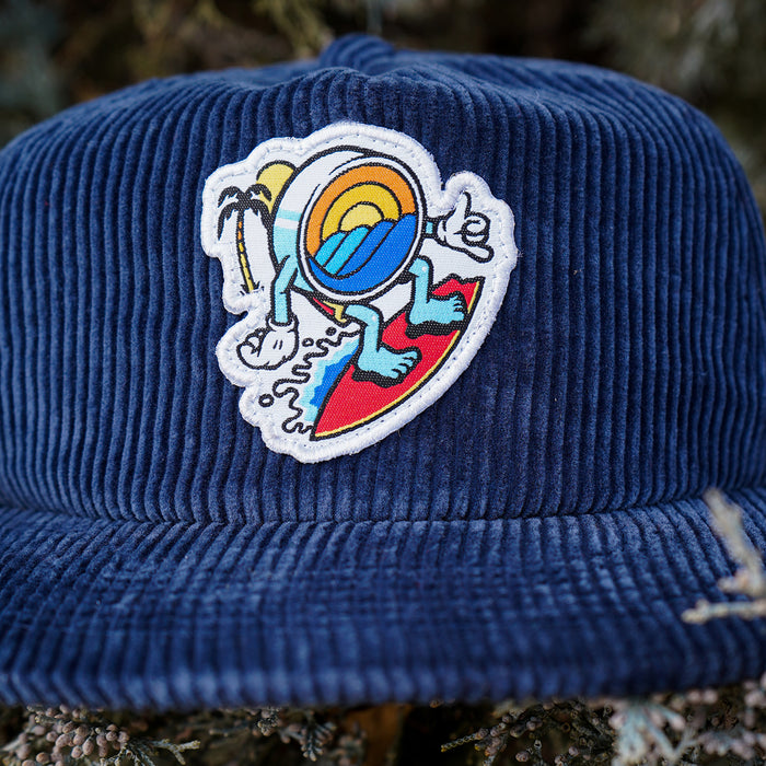 Surfer Mascot Navy Corduroy Hat