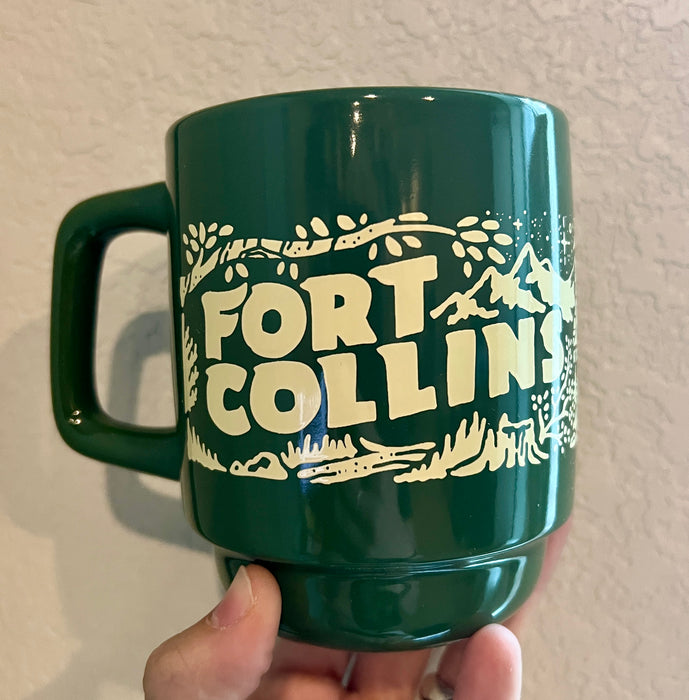 Fort Collins Ceramic Mug (Forest Green - 16oz)
