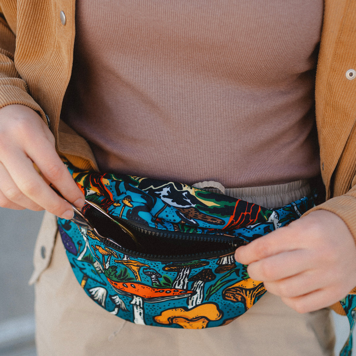 Mushroom Forest Fanny Pack — Atomicchild Mushroom Forest Fanny Pack — Atomicchild