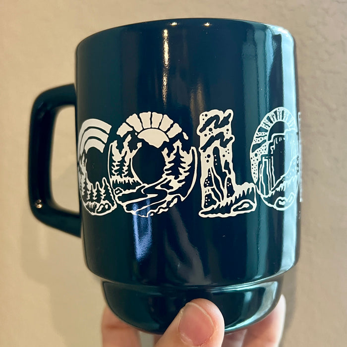 Colorado Ceramic Mug (Black - 16oz)