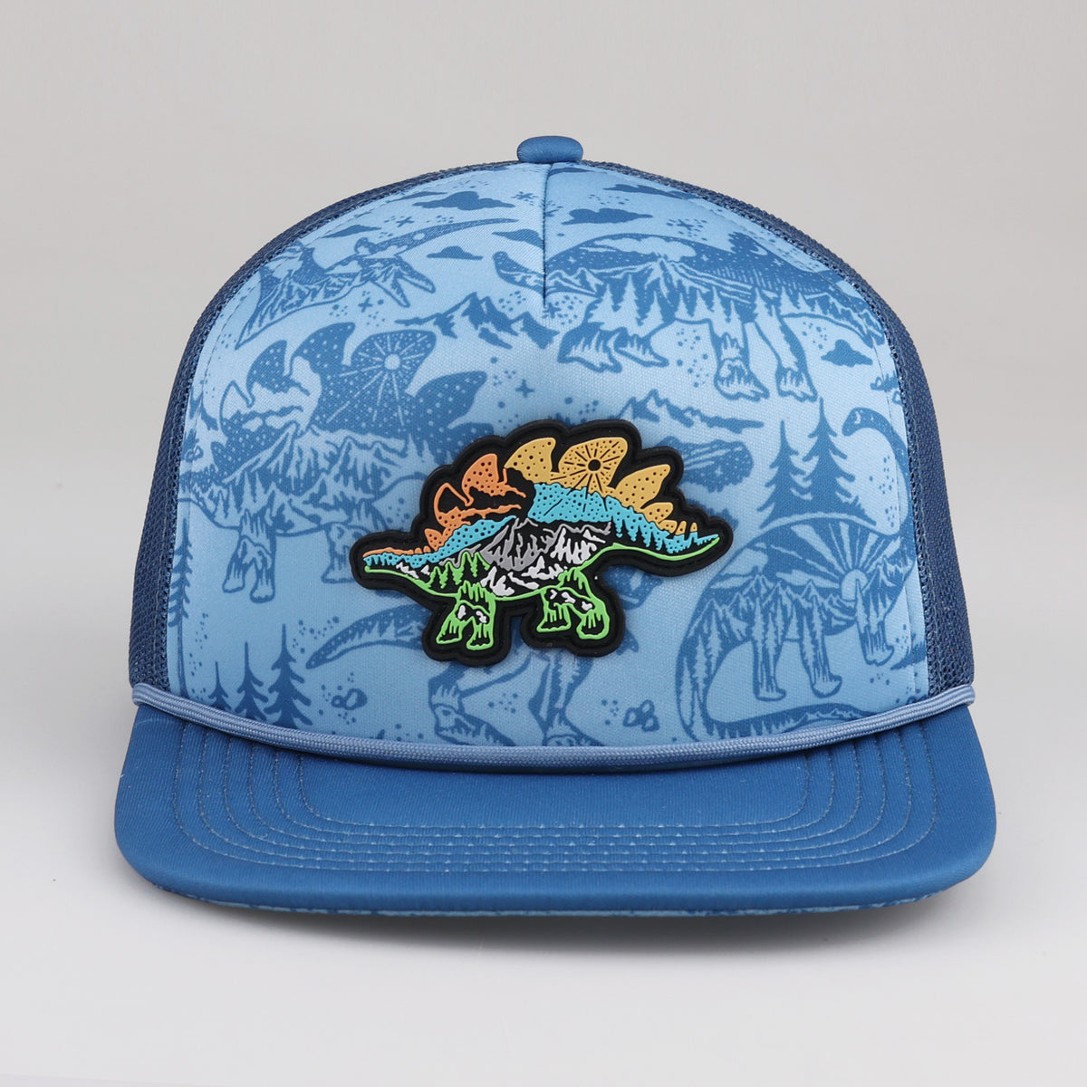 帽子 OYU Dinosaur keel hat Youth Dino Rope Hat - Stegosaurus (Blue) — Atomicchild