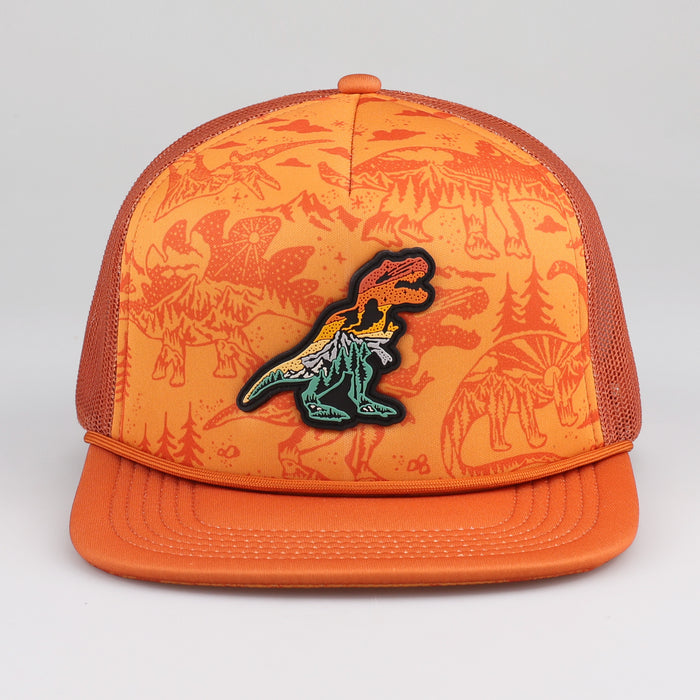Youth Dino Rope Hat - T-Rex (Orange)