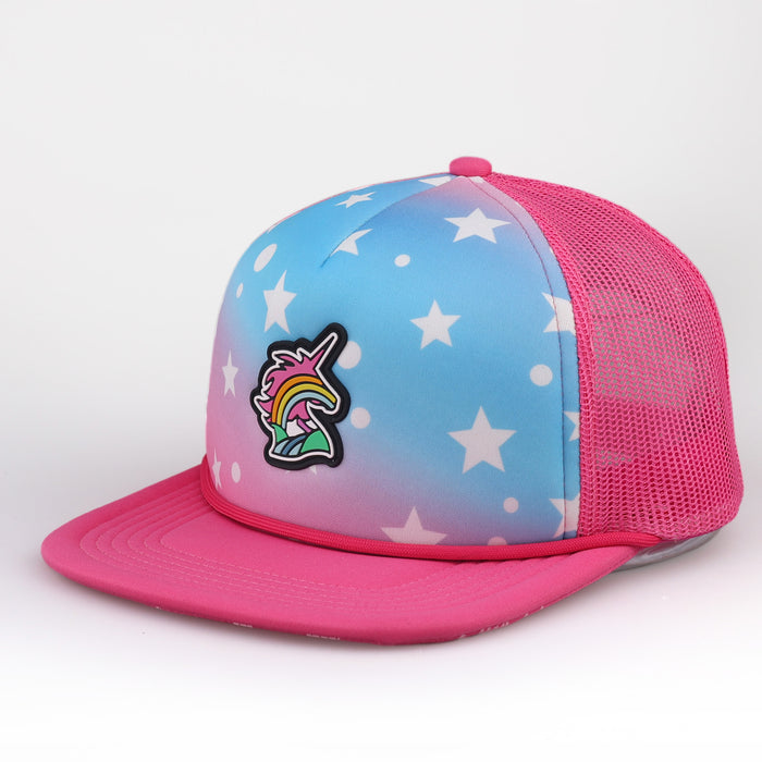 Youth Unicorn Rope Hat - Stars (Pink/Blue)