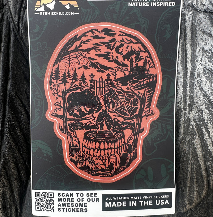 Red Skull Sticker