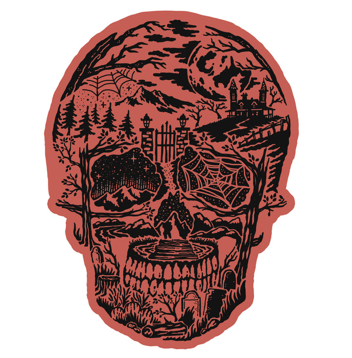 Red Skull Sticker