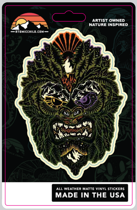 Yeti Tiki Mask Sticker