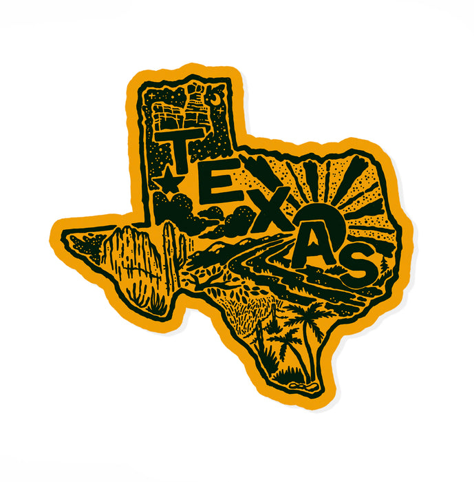 Texas State (Yellow) Sticker