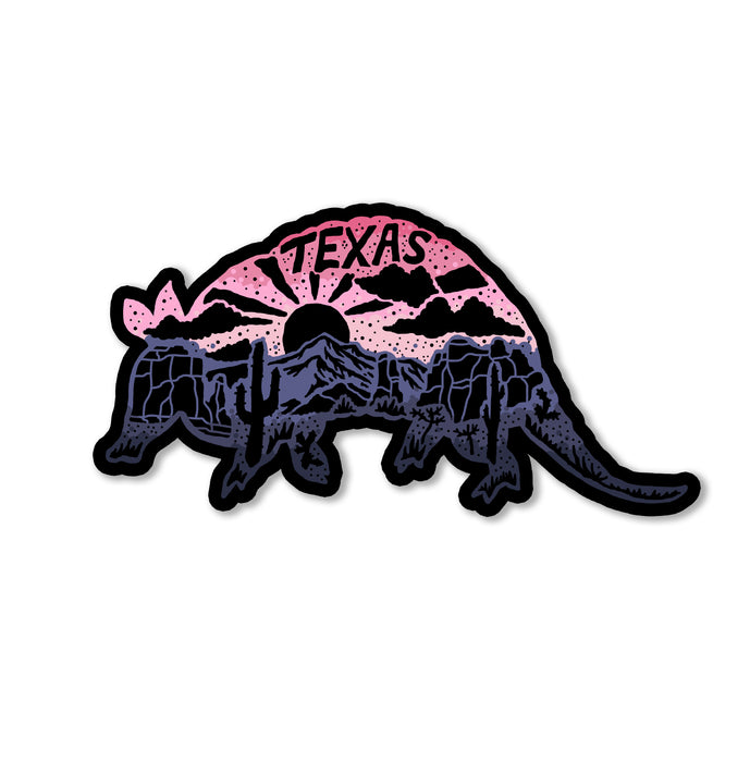 Texas Armadillo Sticker