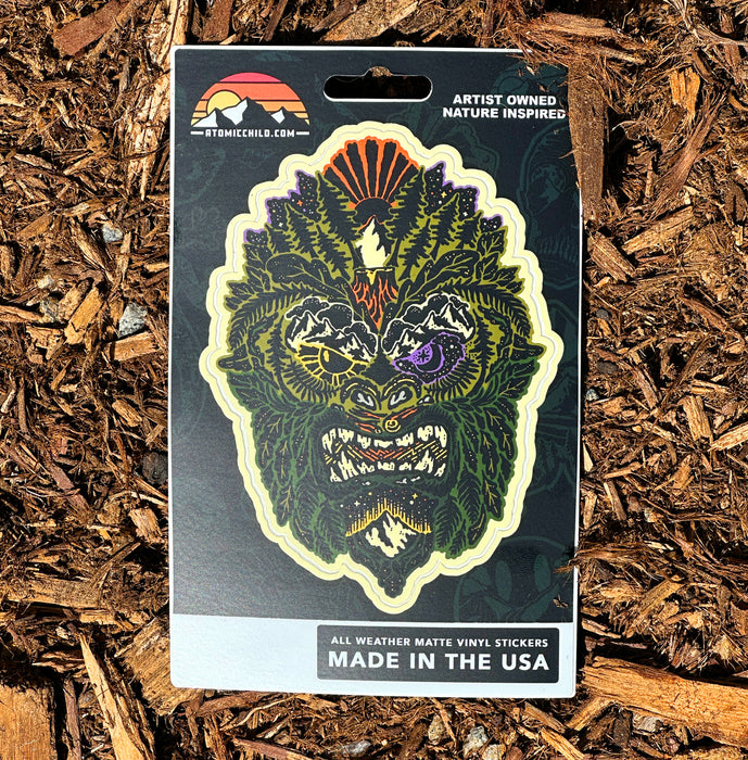 Yeti Tiki Mask Sticker