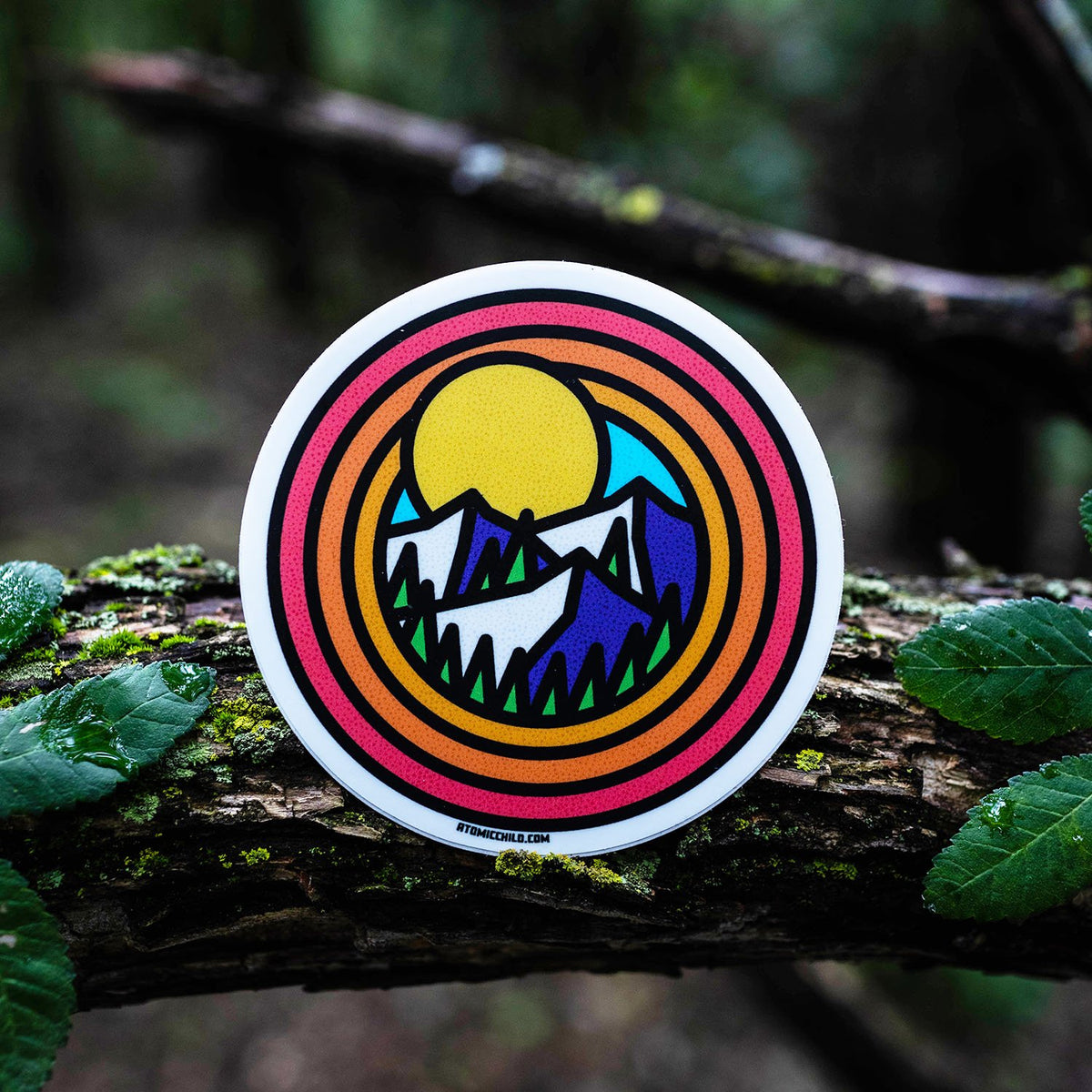Circle Mountains Sticker — Atomicchild