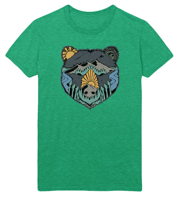Bear Face T-Shirt - Heather Kelley