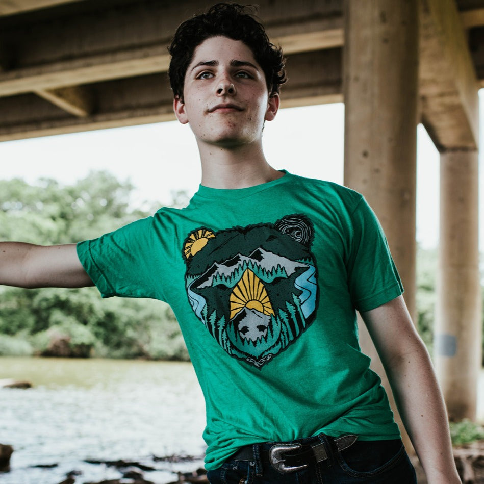 Bear Face T-Shirt - Heather Kelley — Atomicchild