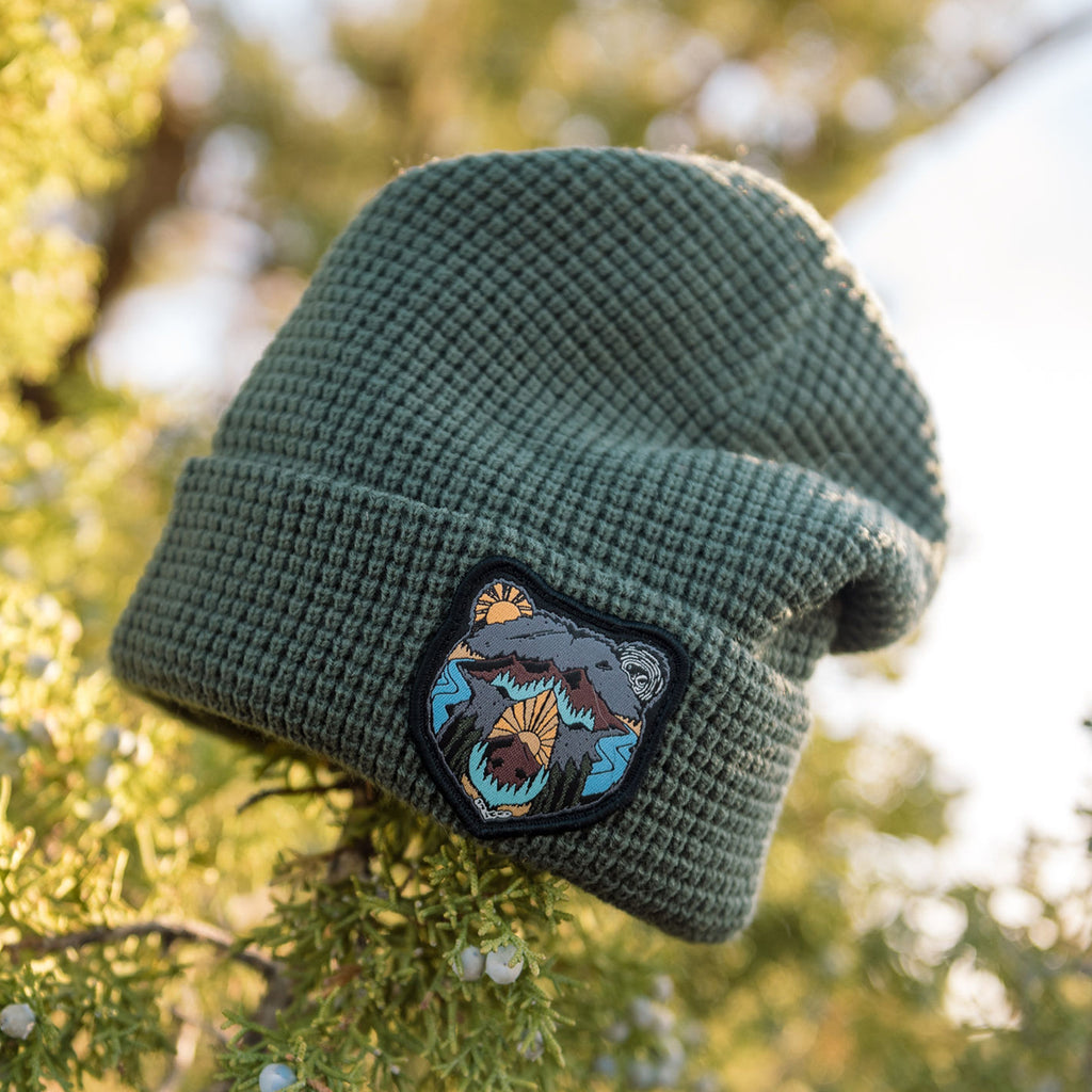 Bear Face Waffle Beanie