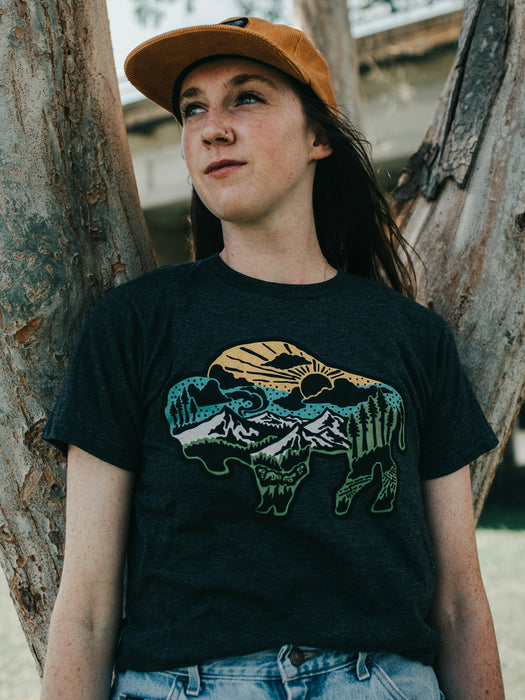 Bison T-Shirt - Heather Graphite