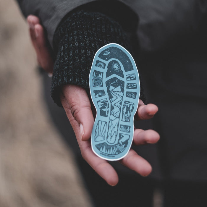 Hiking Footprint Sticker