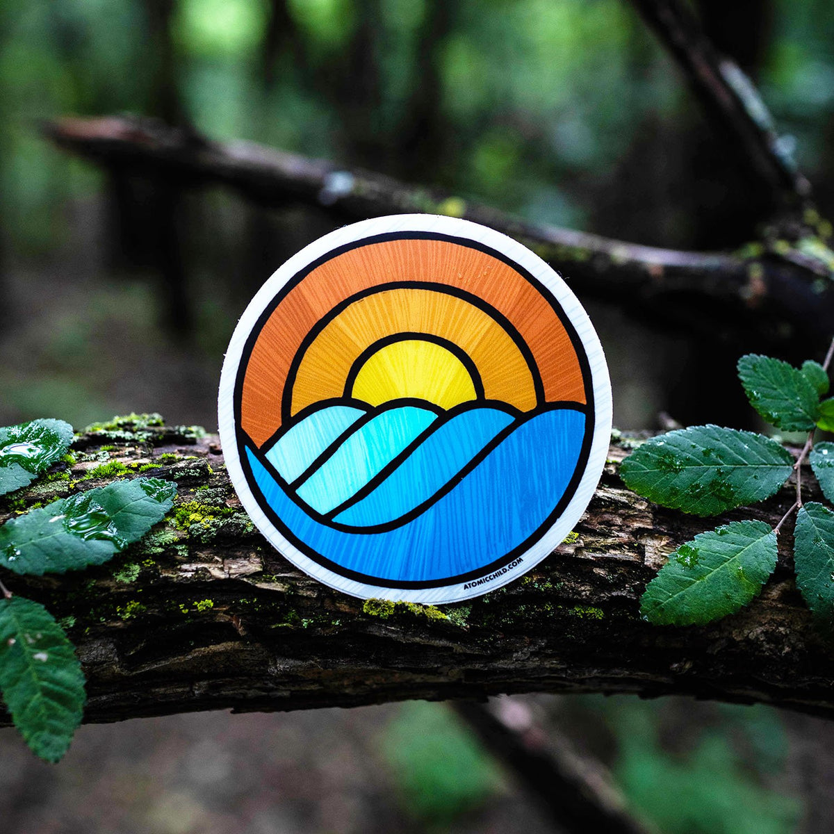 Circle Waves Sticker — Atomicchild