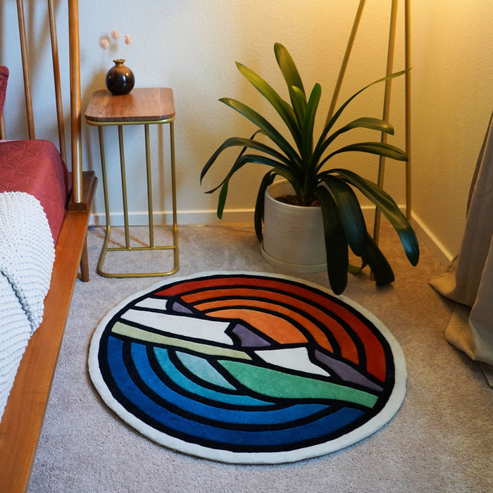 Sunset Rug Designs Circle Sunset Rug — Atomicchild