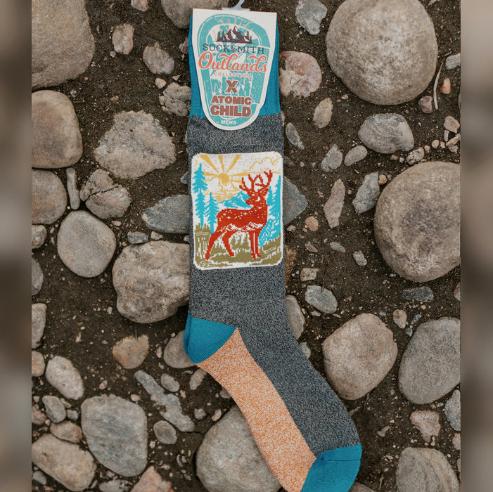 AtomicChild Men’s Hiking Socks - Deer Scene
