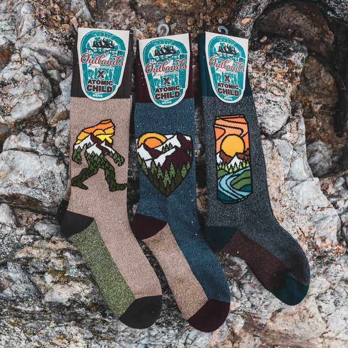 Mountain Shield Blue Hiking Socks