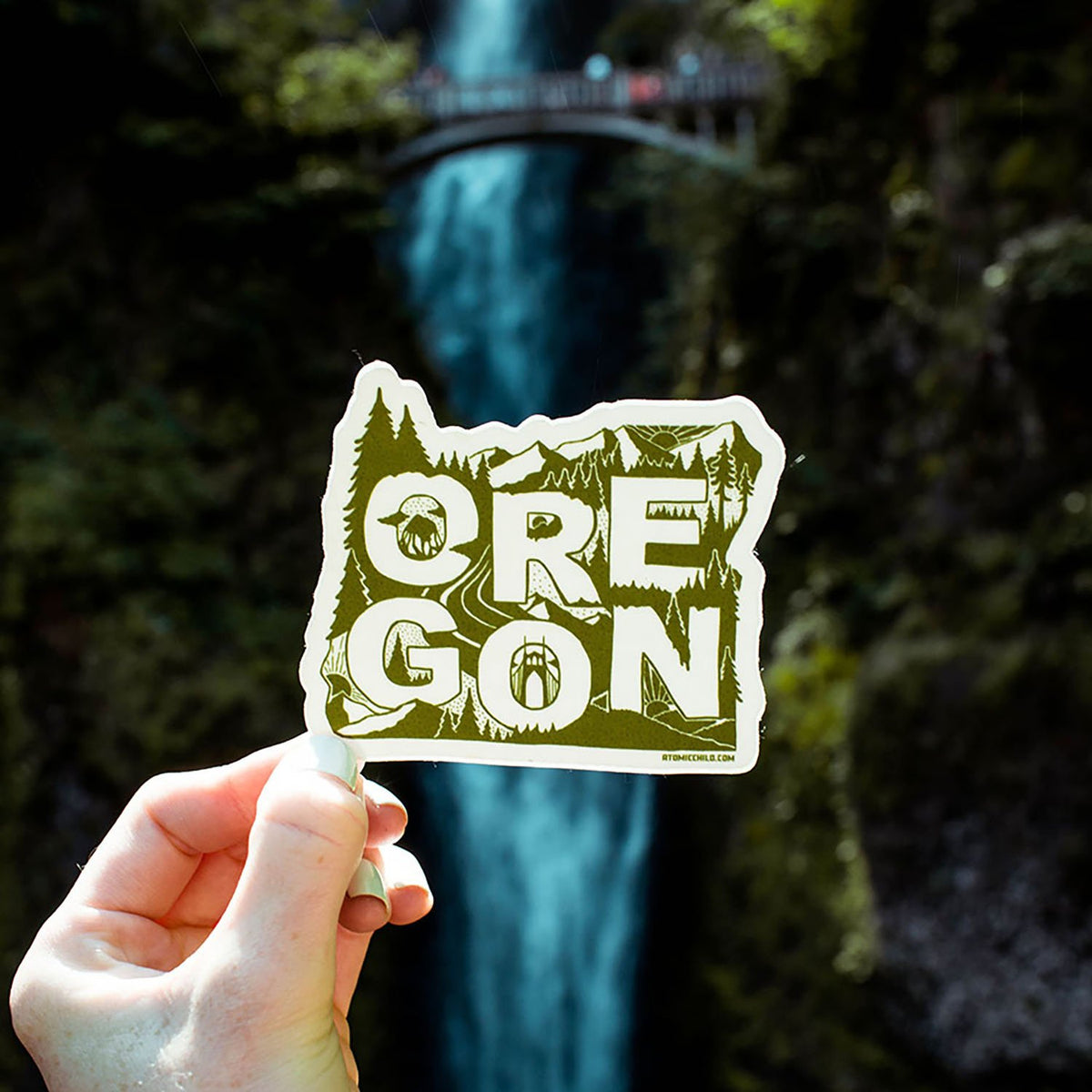 Oregon 1 Color Sticker — Atomicchild