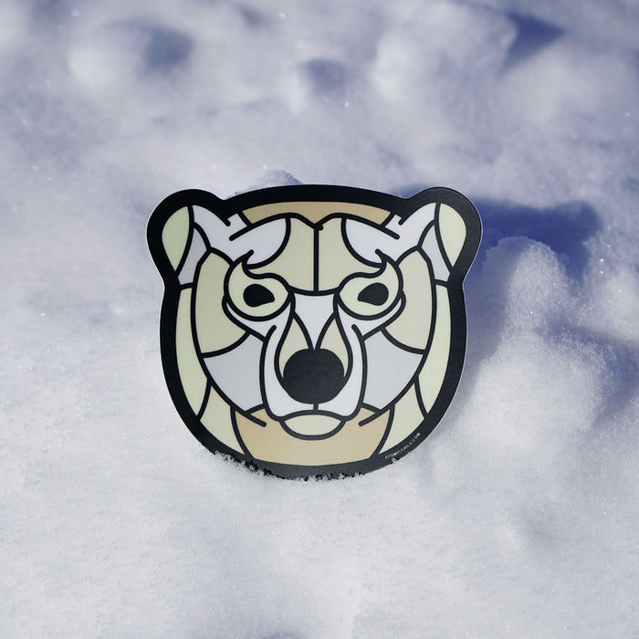 Polar Bear Face Sticker