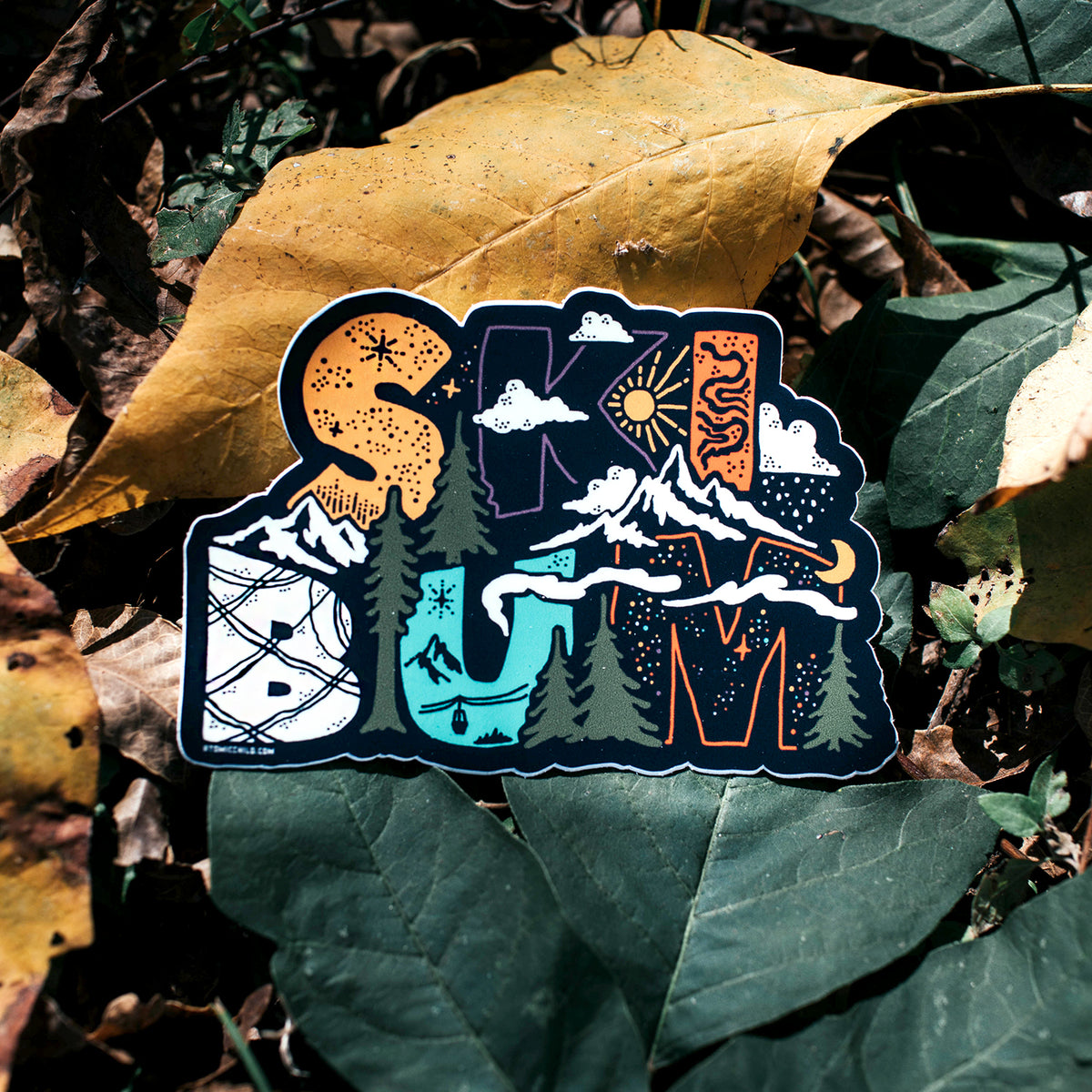 Ski Bum Sticker — Atomicchild