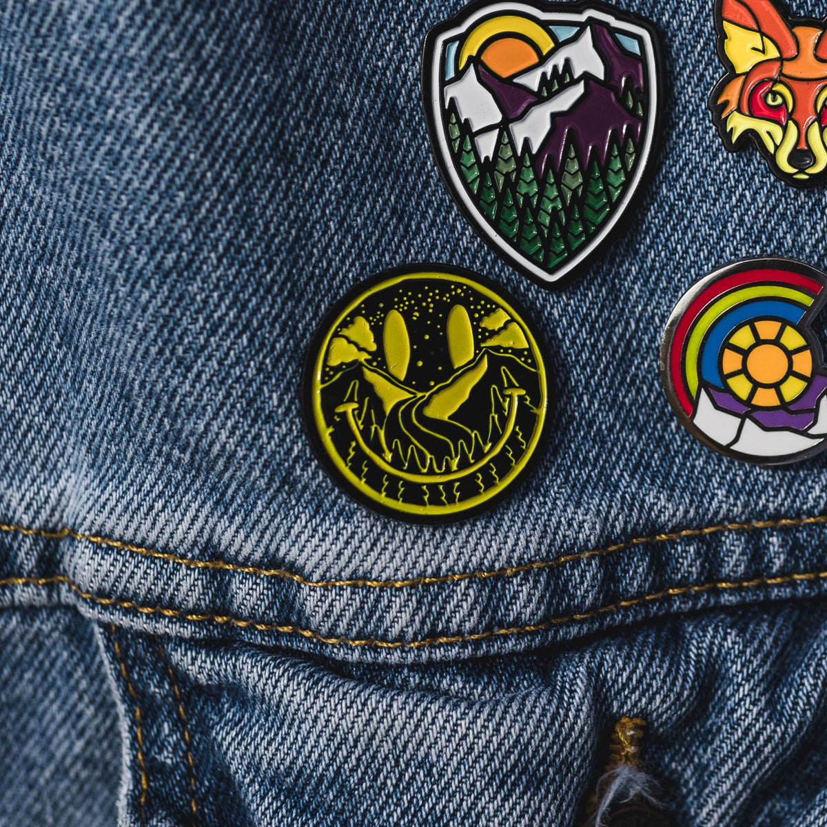 Smiley Face Enamel Pin — Atomicchild