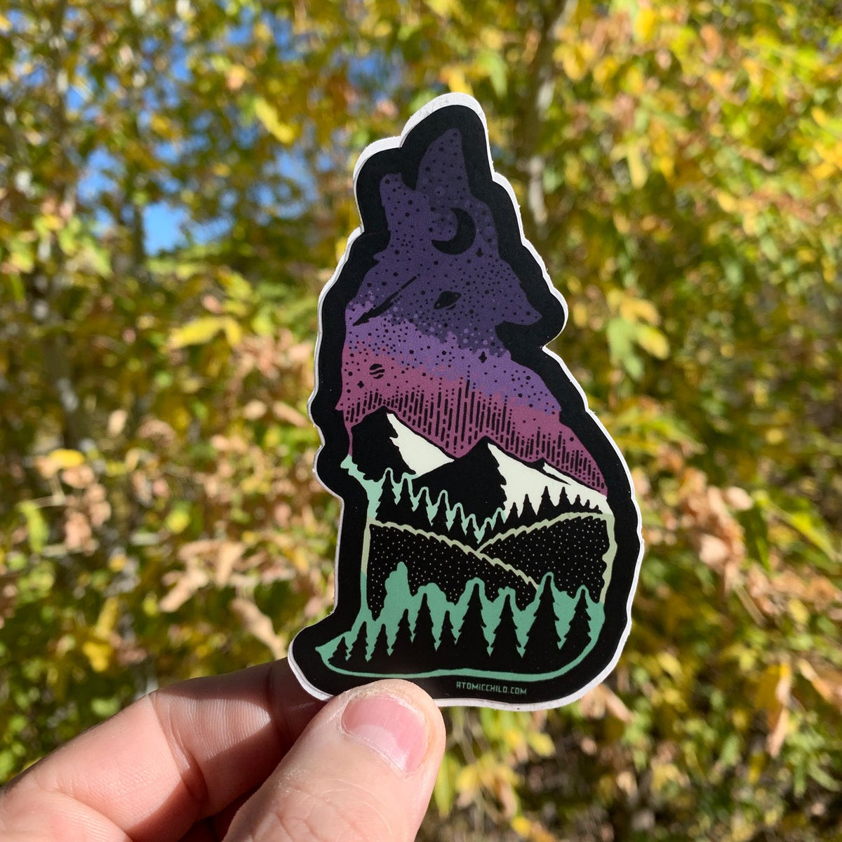 Howling Wolf Sticker — Atomicchild